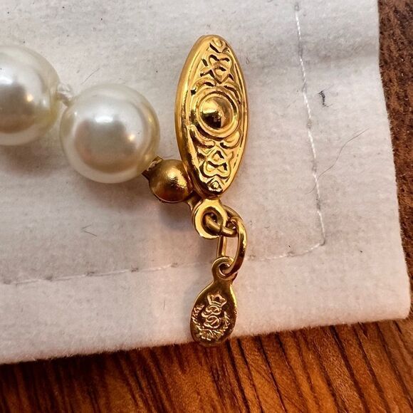 Premier Designs Single Strand Pearl Bracelet Sz 7.5” - Picture 5 of 8